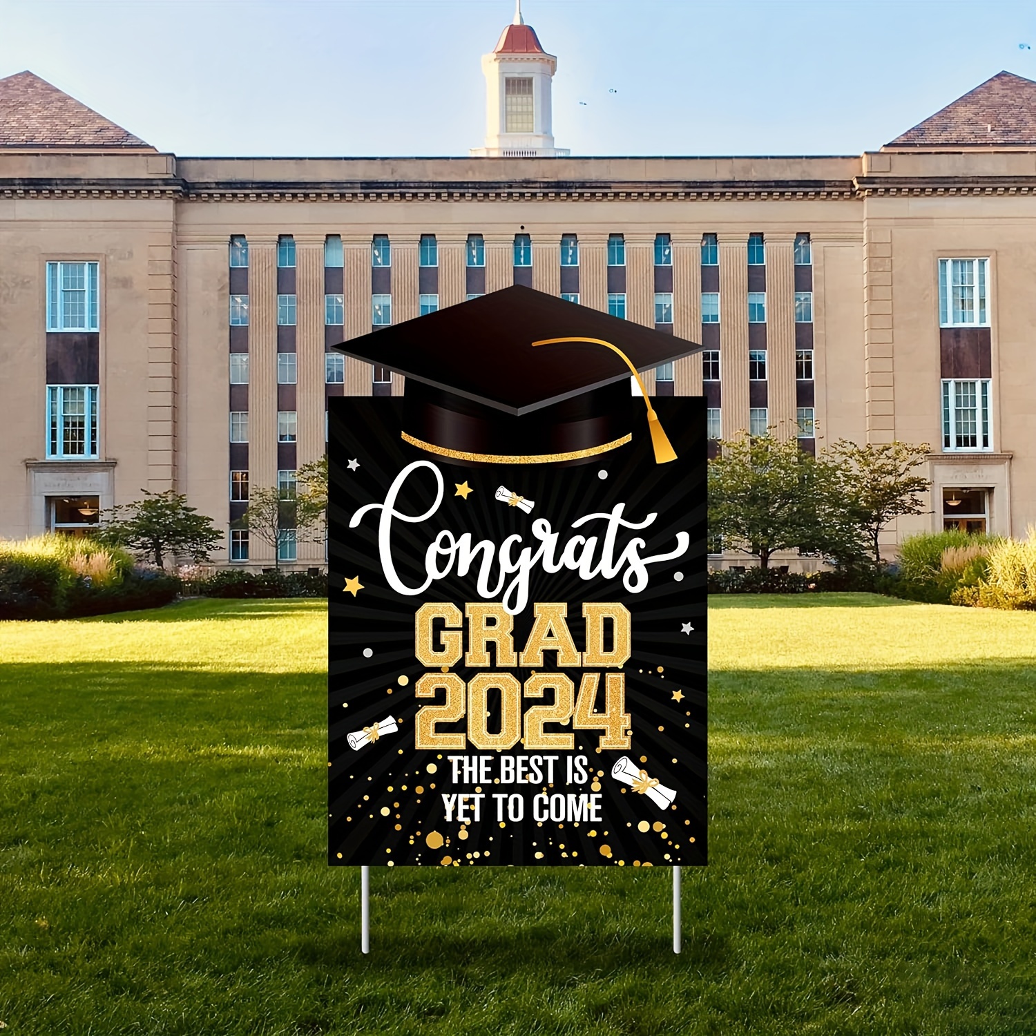 Graduation Yard Sign 2024 Stakes Congrats Grad Yard Sign Temu