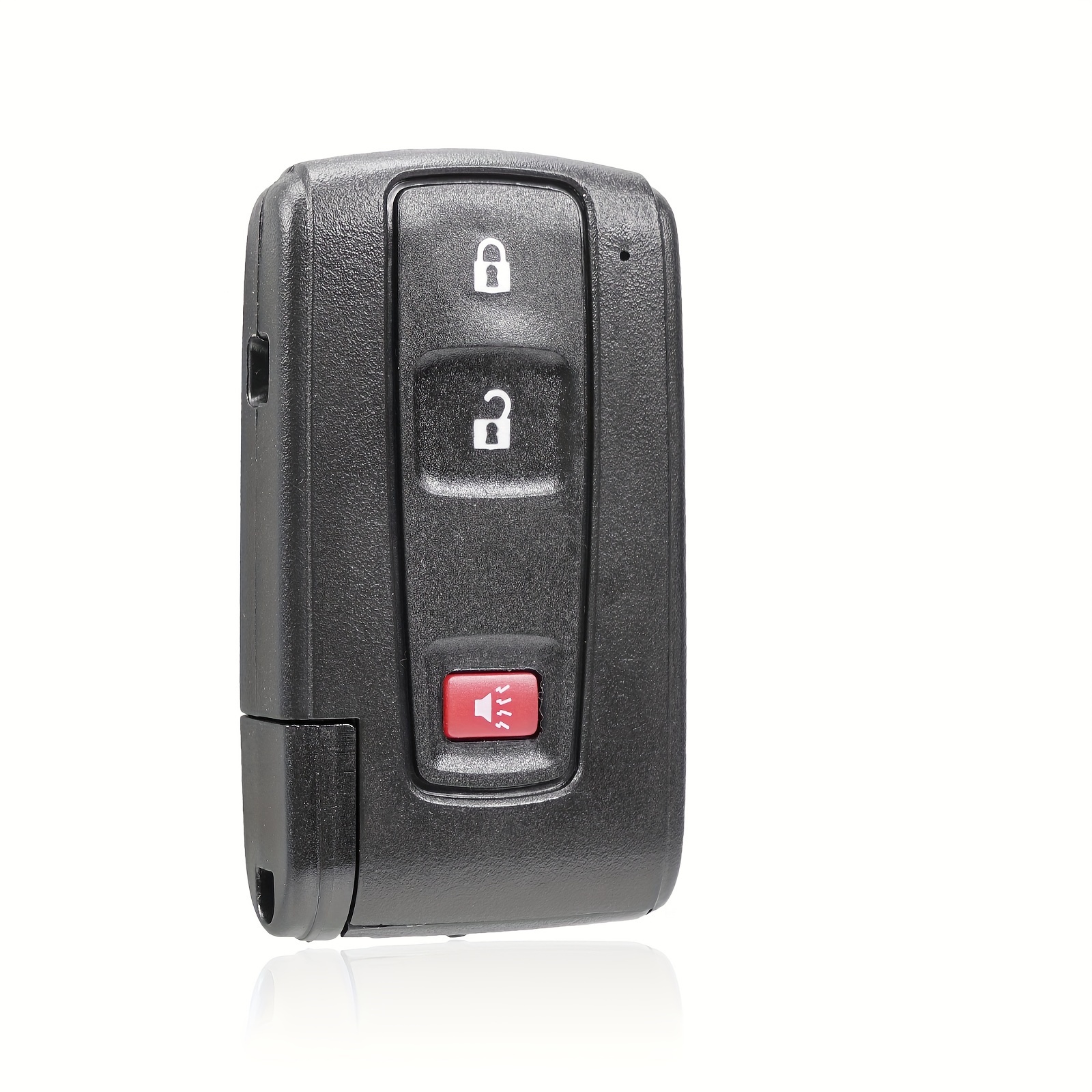 TEMU 1pc Remote Car Key Fob Shell Case Cover Replacement 3 Buttons Uncut Blade For For Prius 2004 2005 2006 2007 2008 2009