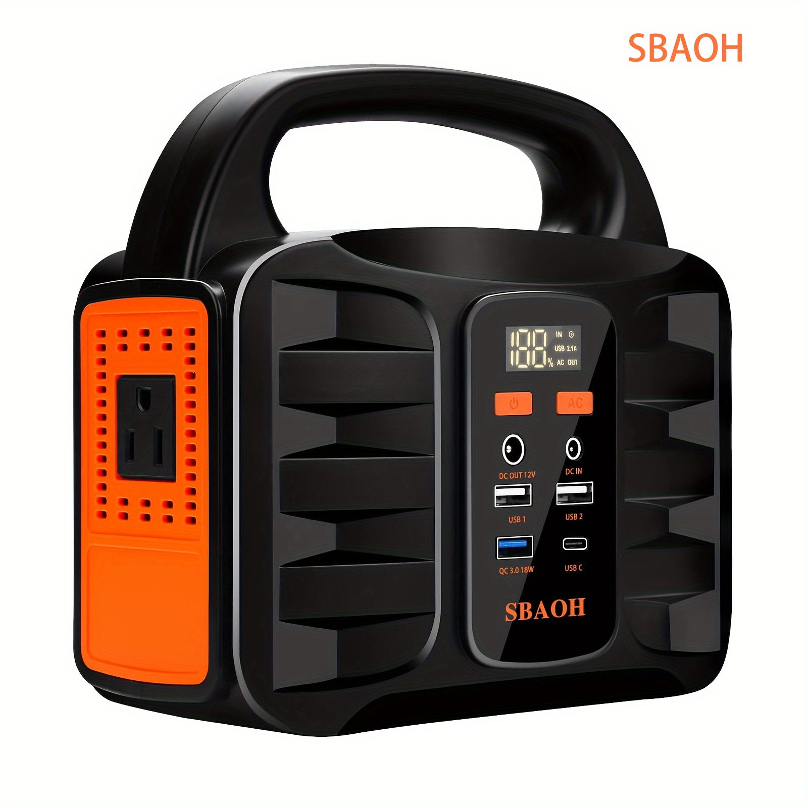 

Sbaoh , 155wh 42000mah 110v/150w ( 200w) Ac Outlet And Usb-c Pd (30w) , For Camping Rv , Outage