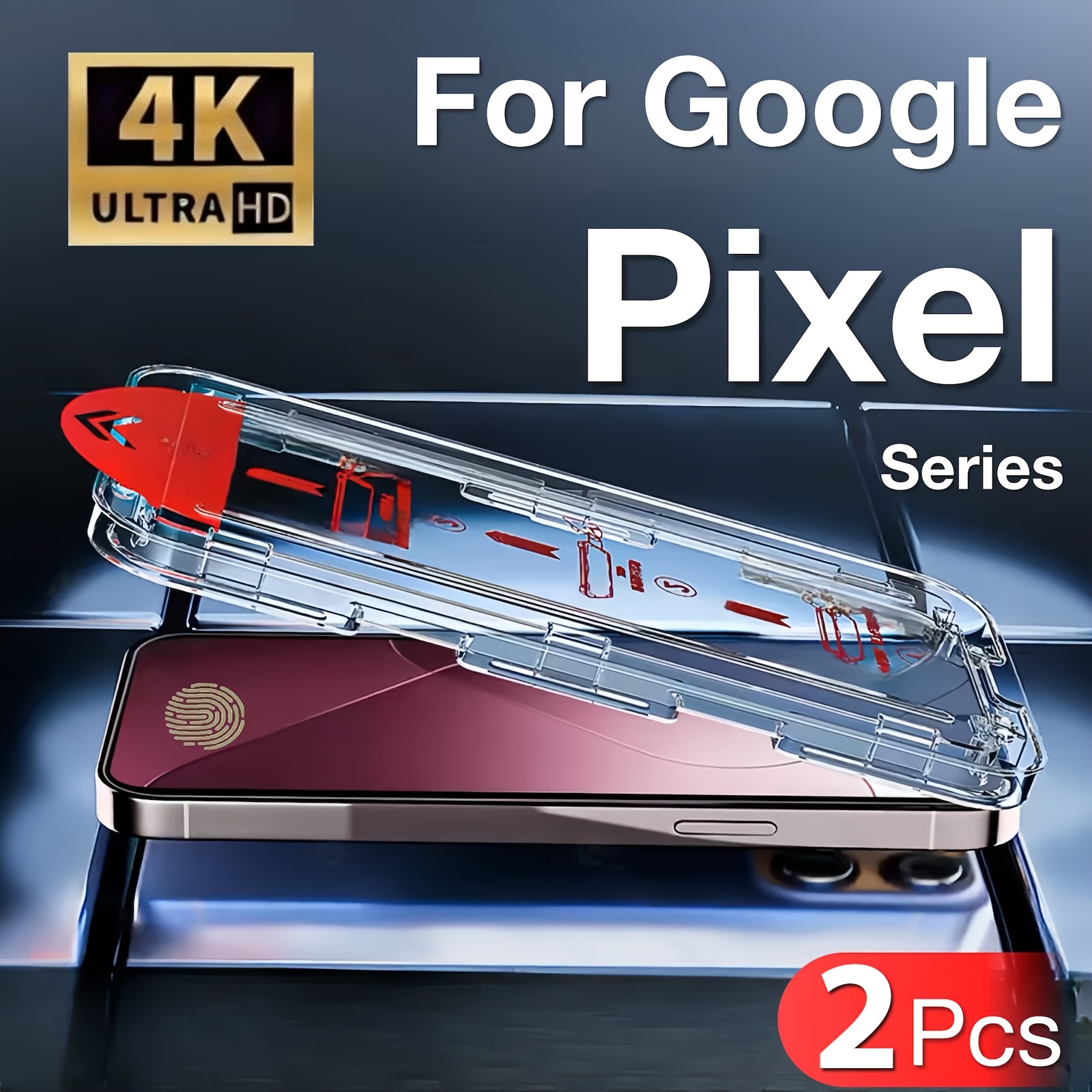 E-shop Set mit 2 einfach zu installierenden, staubfreien HD-Screenshield für Pixel 9 Pro XL, 9A, 8, 7 Pro, 8A, 7A und 6A Schutzglas