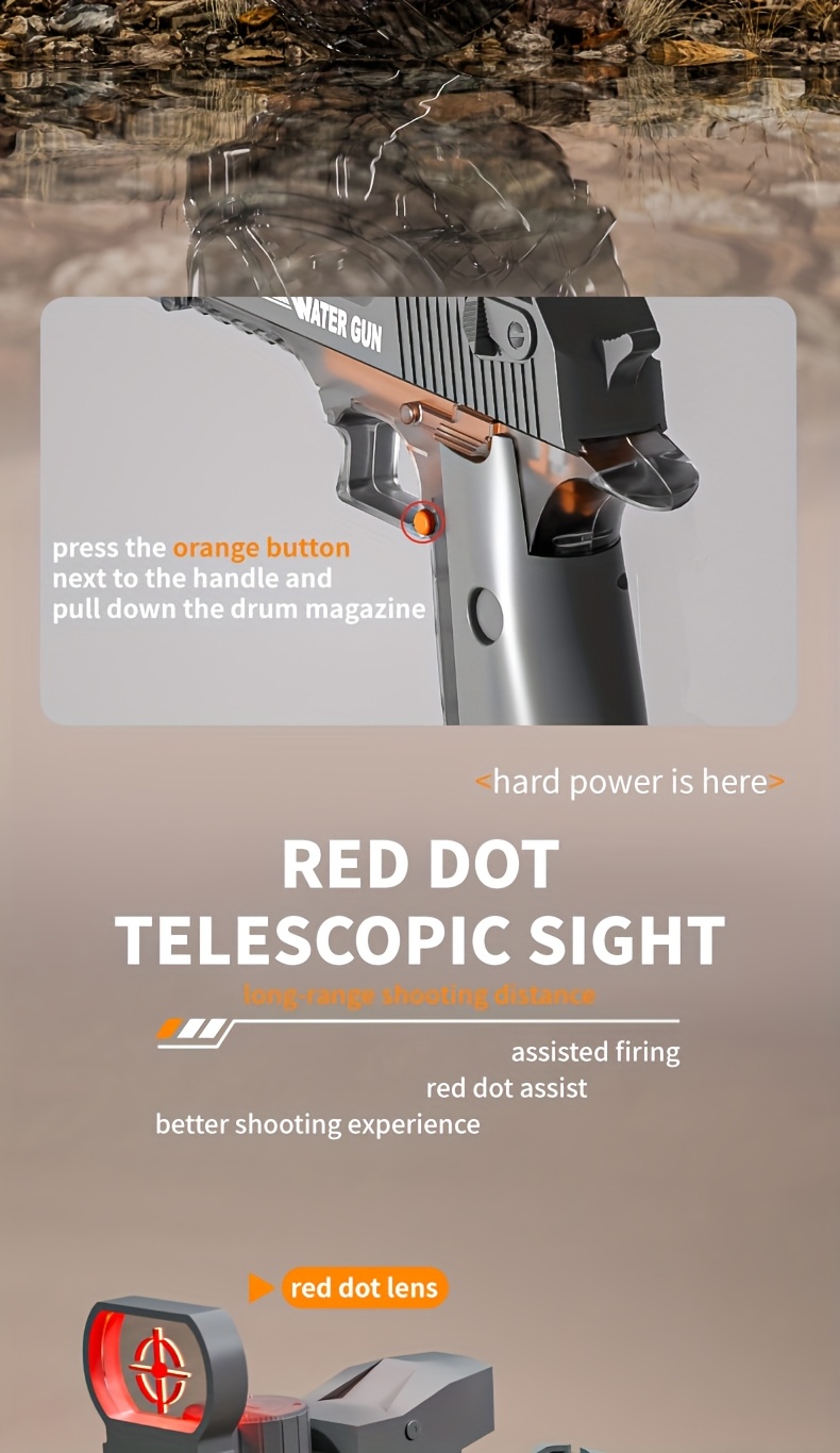 1/2 Pack Electric Water Guns for Adults And Kids, Automatic Water Spray Guns with Range Up to 32 Feet, Summer Outdoor Beach Swimming Super Water Gun Toys, Gift for 3 4 5 6 7 8 9 10 11 12 Years Old