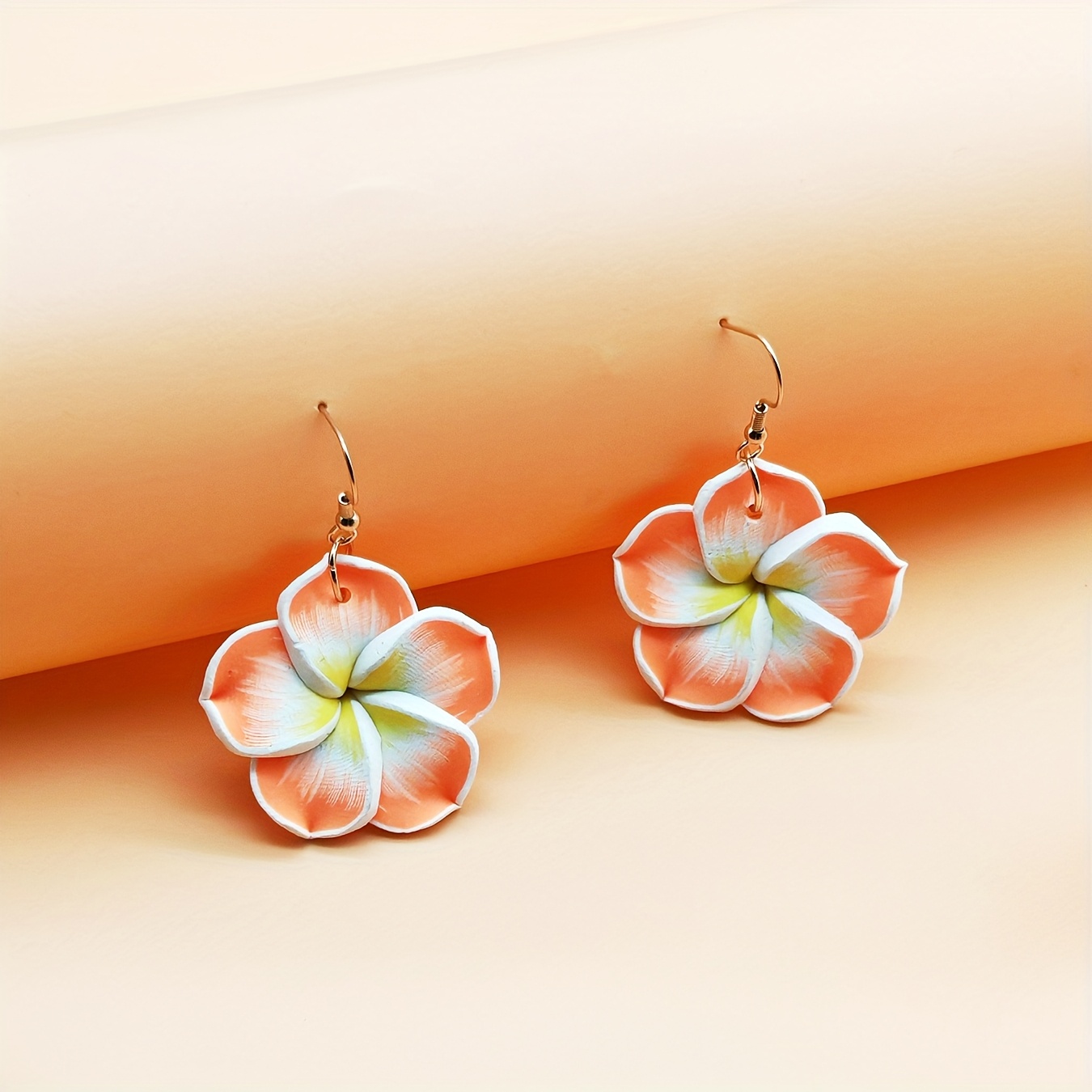 5 Pairs Sweet Clay Flower Earrings Set, Bohemian Style
