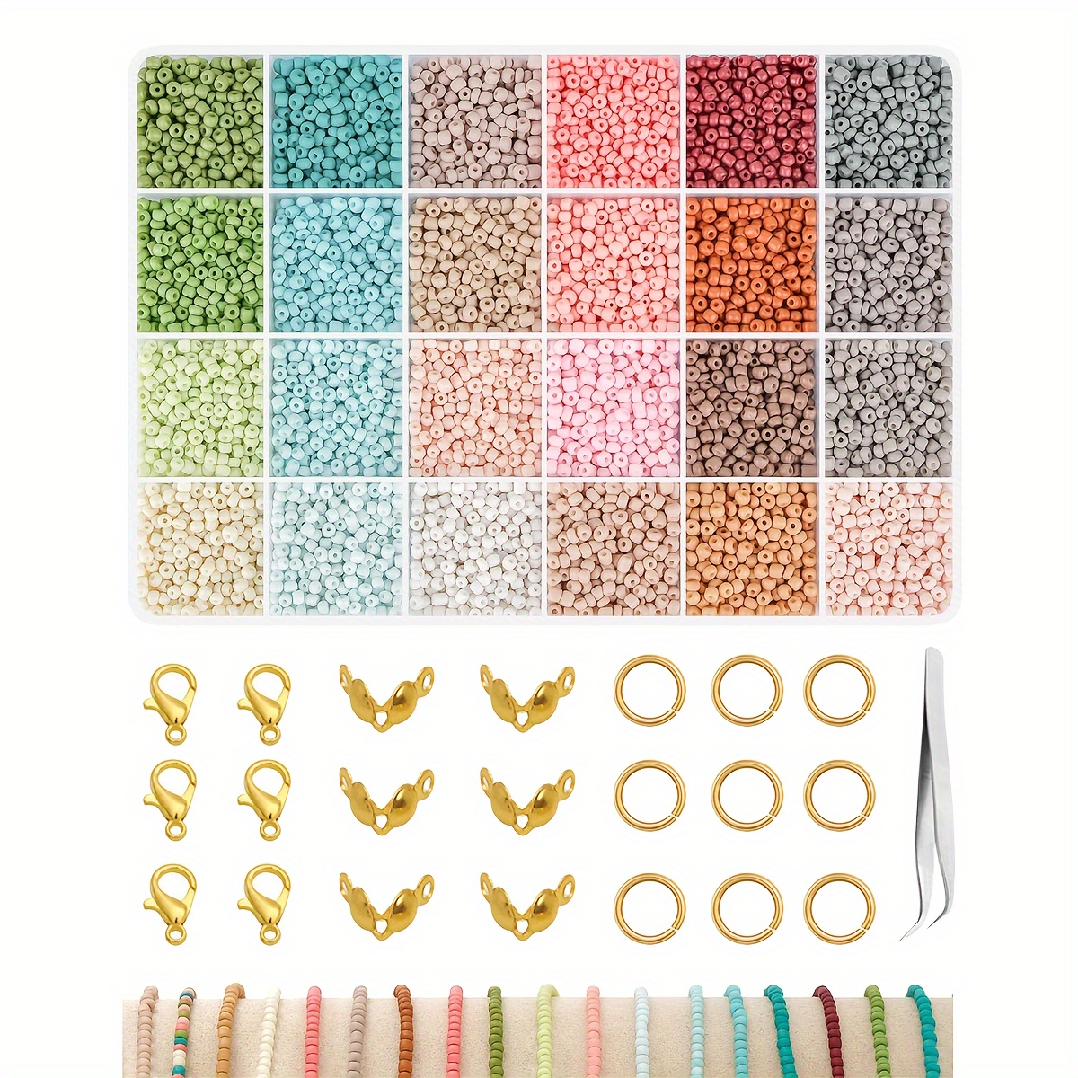

5760+ Piece Morandi Color 3mm Glass Seed Beads Kit For Diy Friendship Bracelets & Jewelry Making