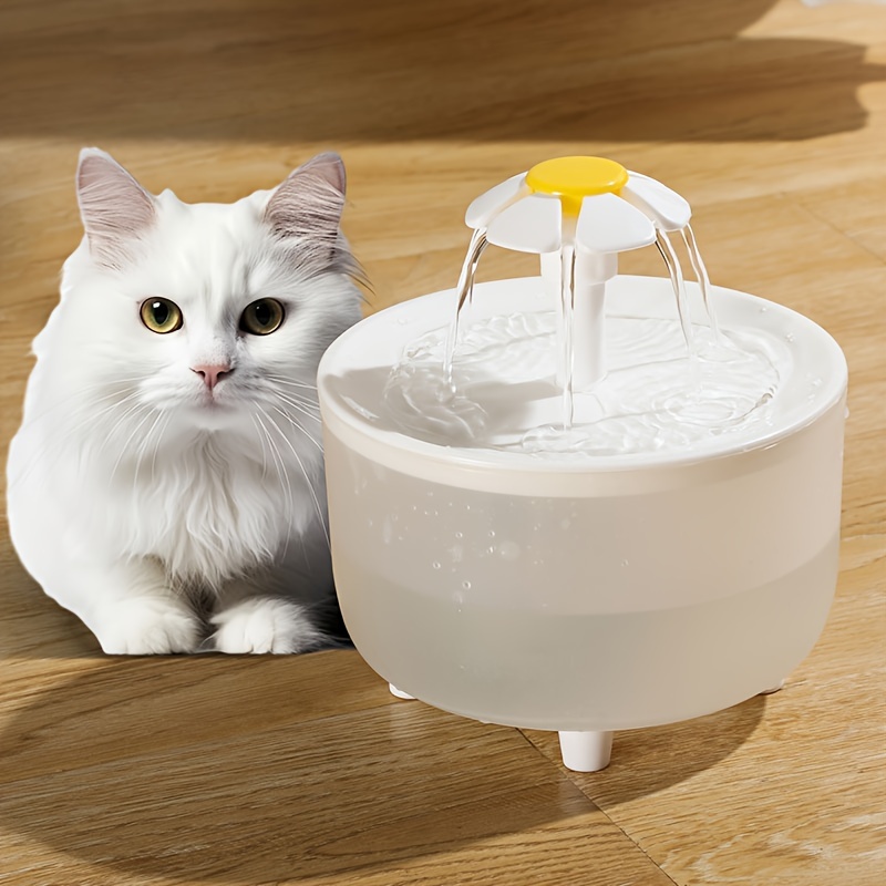 

For Smart 1l Cat Water Fountain With Usb-powered Automatic Circulation And Filtered Drinking Dispenser For Cats