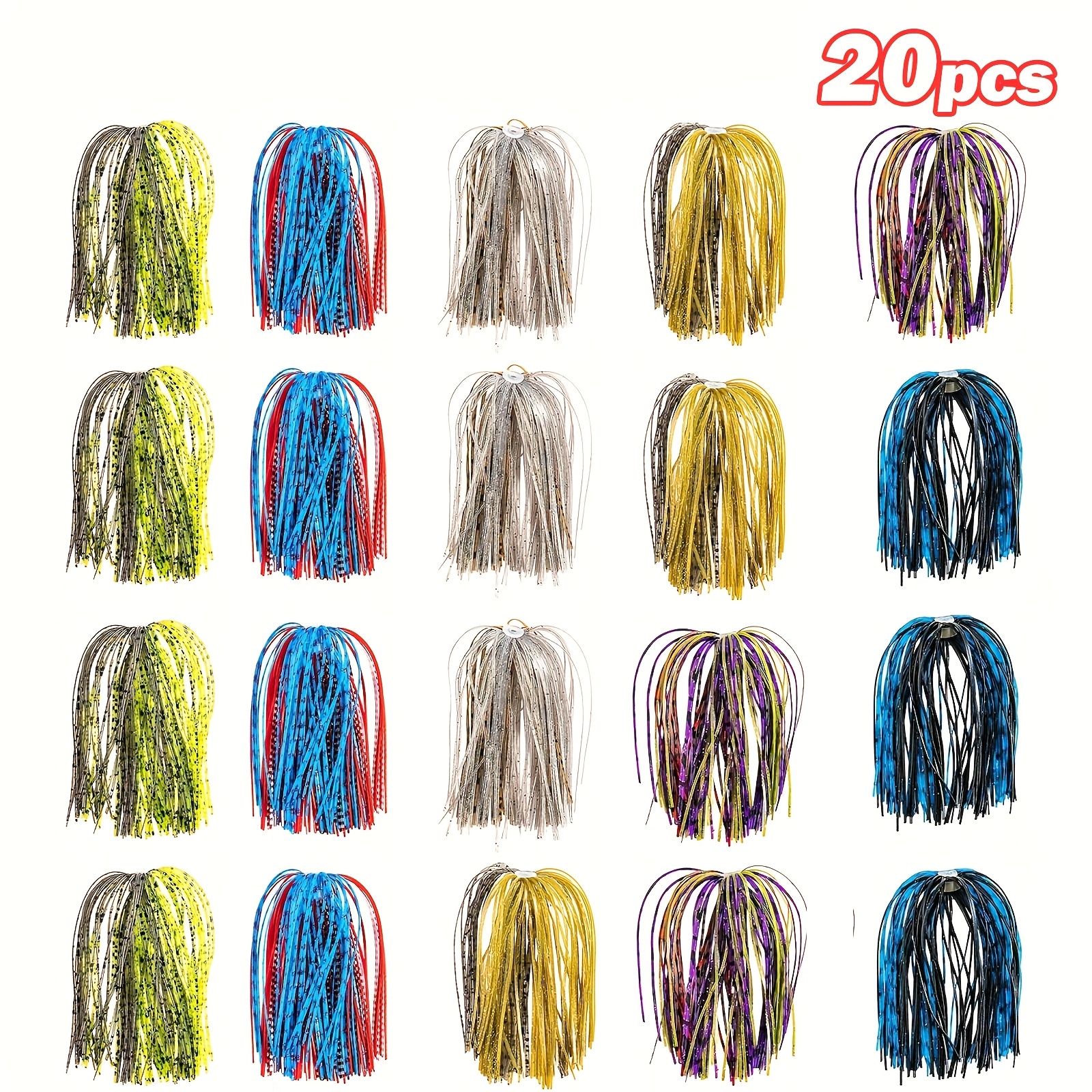   20 24 33pcs     with   guard fishing   silicone skirts flipping   swim jig   head fishing lure