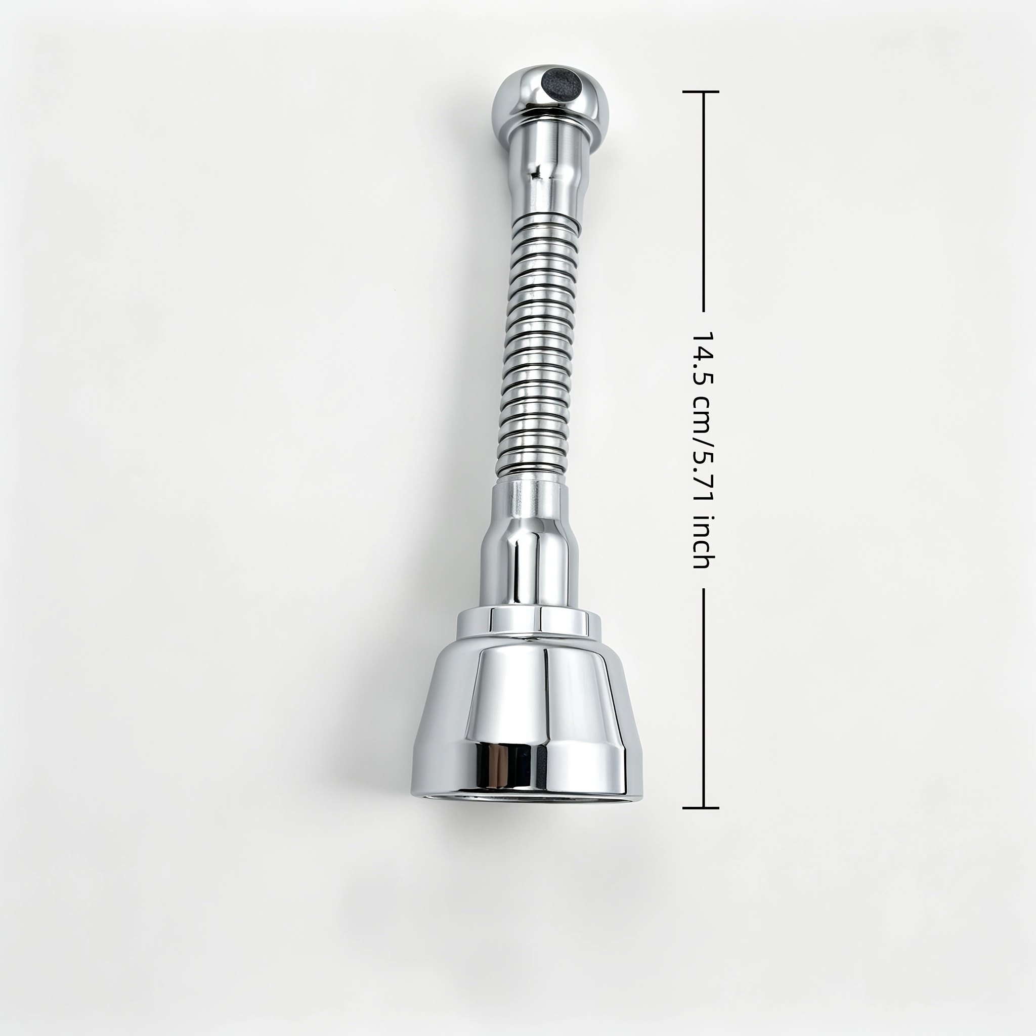Image of 1 Stainless Steel Flexible Faucet Extender, 360° Rotating Nozzle - Leak-proof Kitchen Sink Adapter, , Suitable For Use With Kitchen, Bathroom And Balcony Faucet