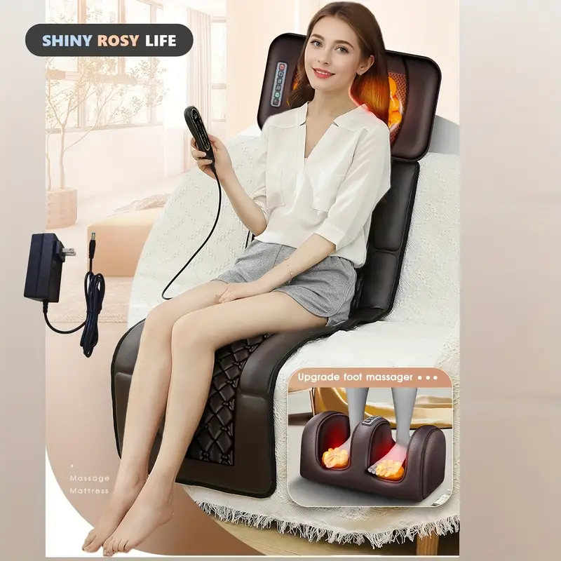 full body massage pad shoulder neck waist back legs full coverage massage using fabric removable neck massage pillow foldable storage large heating pad Product details 0