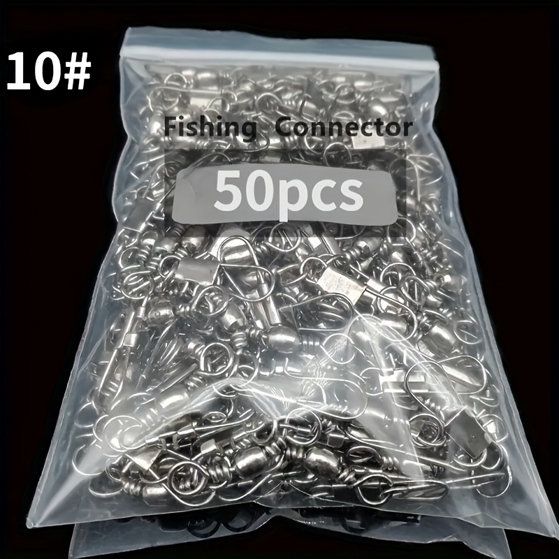 TEMU 50/100pcs Connettori Tipo B - Resistenza alla Trazione, Misure Multiple #2, #4, #6, #10, Portatili, Adatti a di Pesca