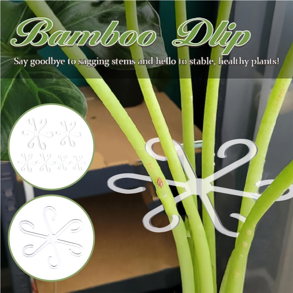 

6-pack Acrylic Plant Support Stake, Transparent Glass Plant Growth Support For Various Flowers And Plants, Multiple Sizes For Extra Stability