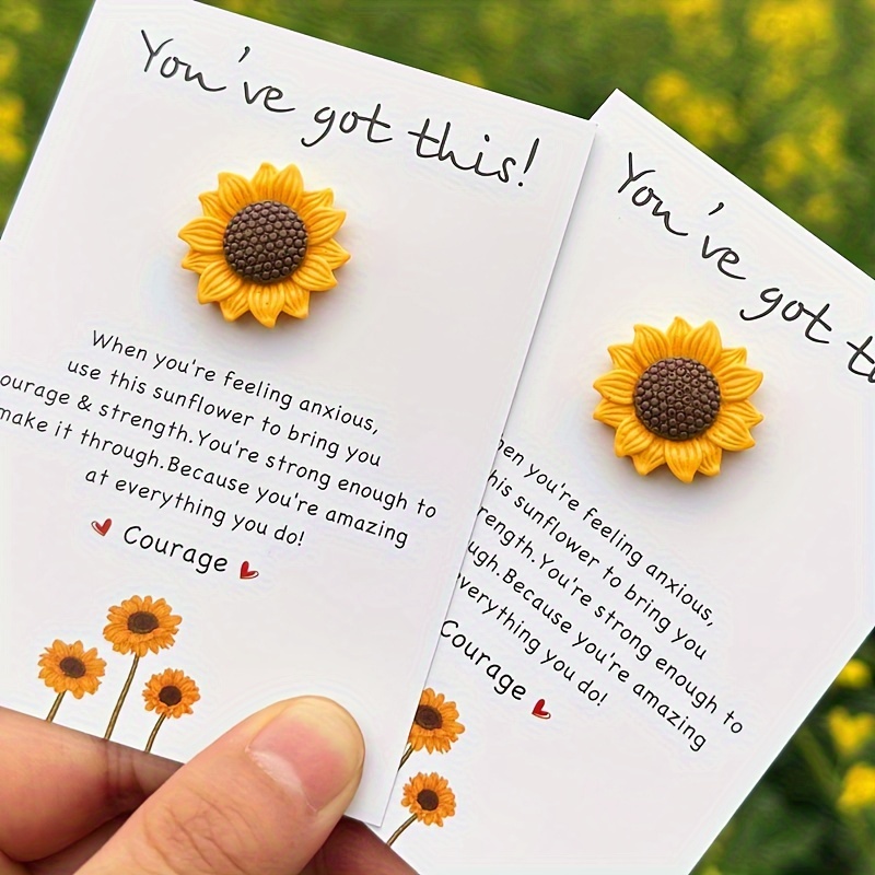 1/2/10pcs Sunflowers Gifts, Pocket Hug, Support Gift, Friend Gift, Hug Gift, Hug Token Hug, Graduation Gift, Mother's Day Gift, Birthday, Wedding, Valentine's Day Gift, Encouragement Cards