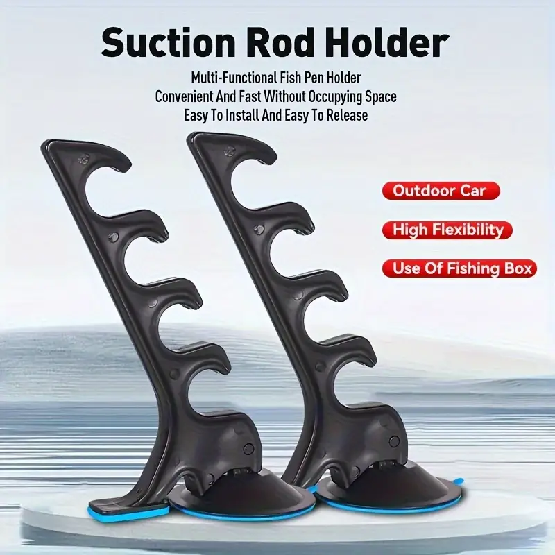 1pc Fishing Rod Holder, Car Rod Holder With Suction Cup, Fishing Accessory