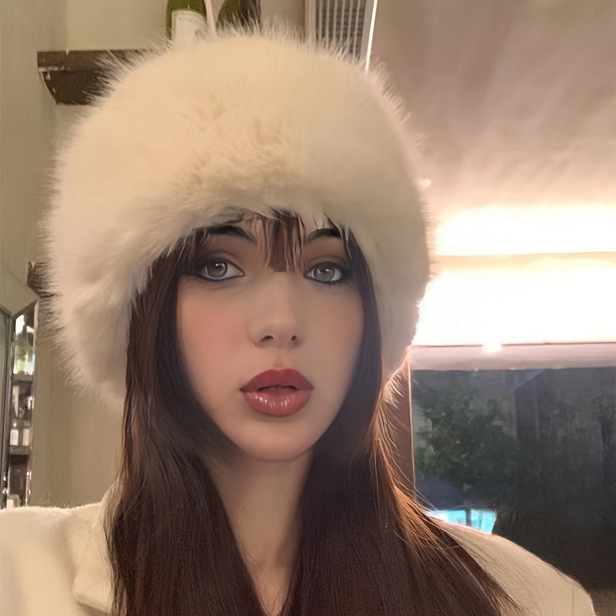 

Fur Ear For Women - Hat, Non-stretch Polyester,