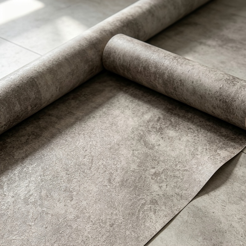 TEMU Matte Coffee Cement Texture Wallpaper Roll, Self-adhesive Waterproof Wallpaper, Home Office Hotel Commercial Space Decoration Renovation