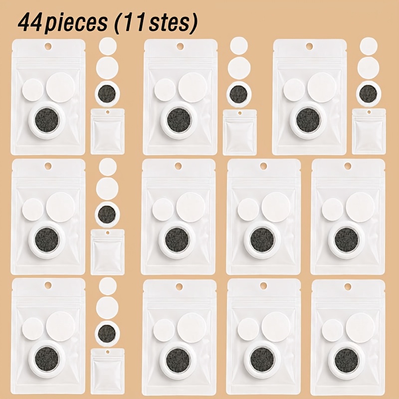 TEMU 44 pièces (11 ensembles) de supports magnétiques pour télécommandes - Fabriqués en plastique durable, avec un design mural auto-adhésif perçage