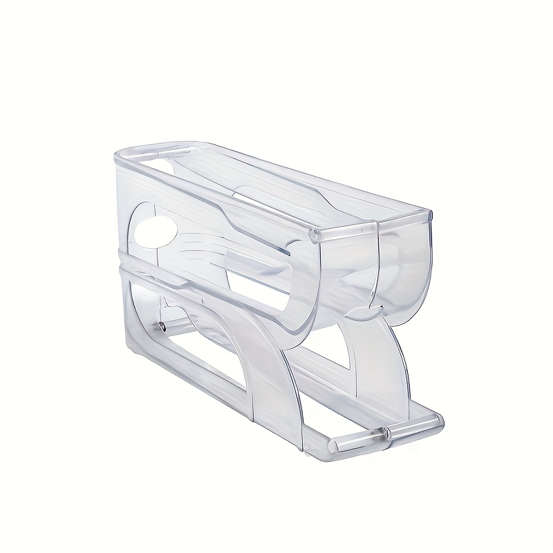 3-Tier Egg Storage Rack for Refrigerator & Kitchen Countertop - Sliding & Rolling Dispenser with Automatic Egg Pickup, Food-Safe Plastic, Space-Saving Design for Freshness Preservation, Egg Organizer for Refrigerator, Compact Layout, Durable Plastic, Meal Preppers, Modern Kitchenware, Hygienic Material, Home Cooks