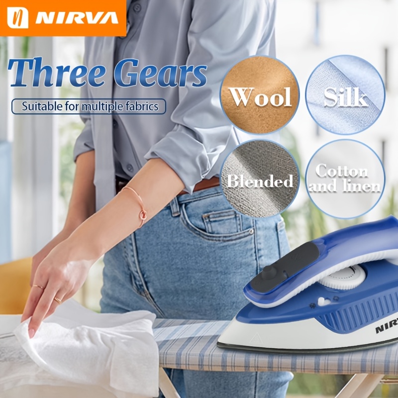 E-shop NIRVA Dampfbügeleisen für Kleidung | 40G/Min Leistungsstarker Dampf mit Keramik-Bügelsohle, 3-Gang-Temperaturregelung, Tropfsicheres Design,