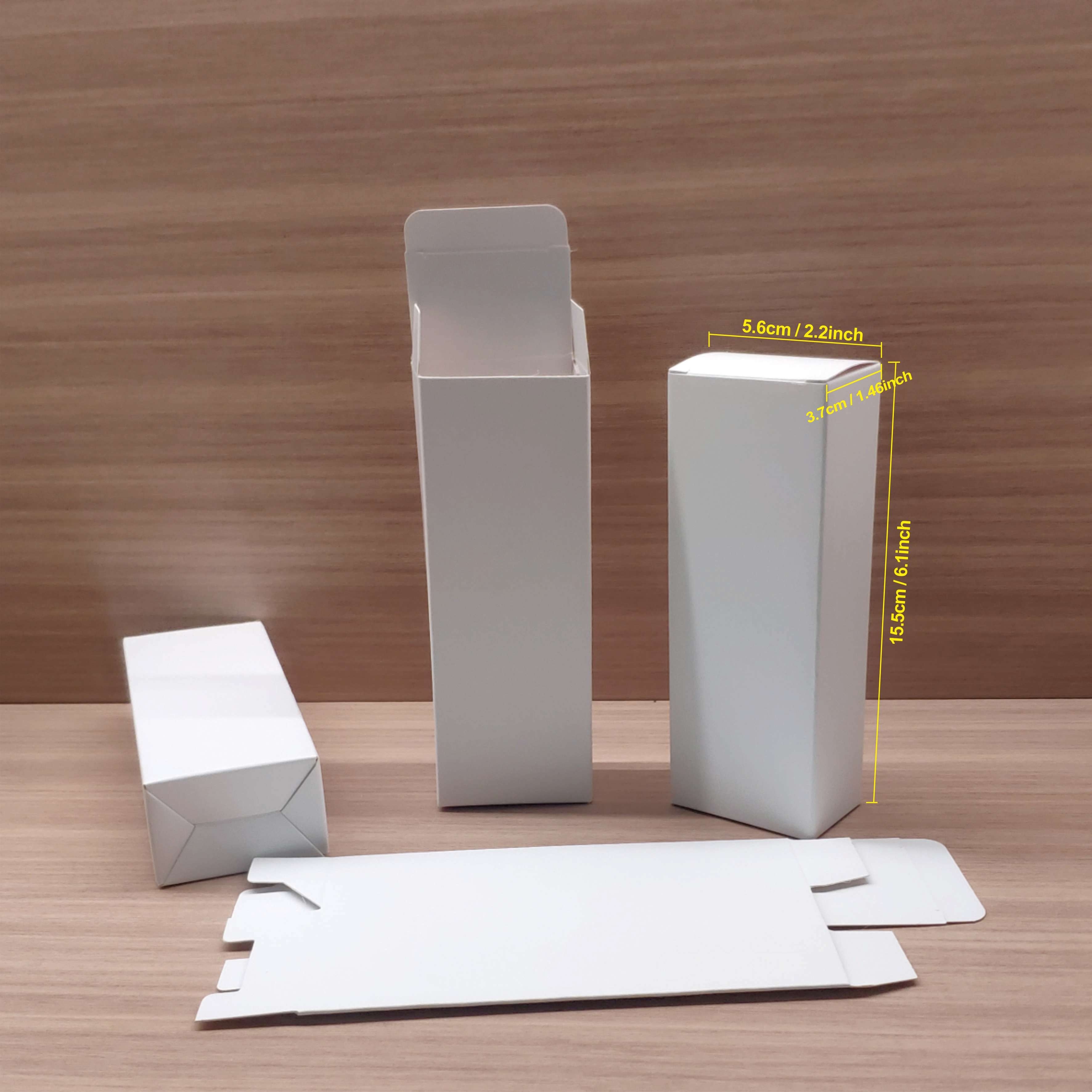 

20pcs, 2.2x1.46x6.1inch Foldable Cardboard Gift Box, White Rectangular Box, Gift Holiday Party Box, Universal Packaging Box, Used For Commercial Packaging Craft Gifts, Paper Products