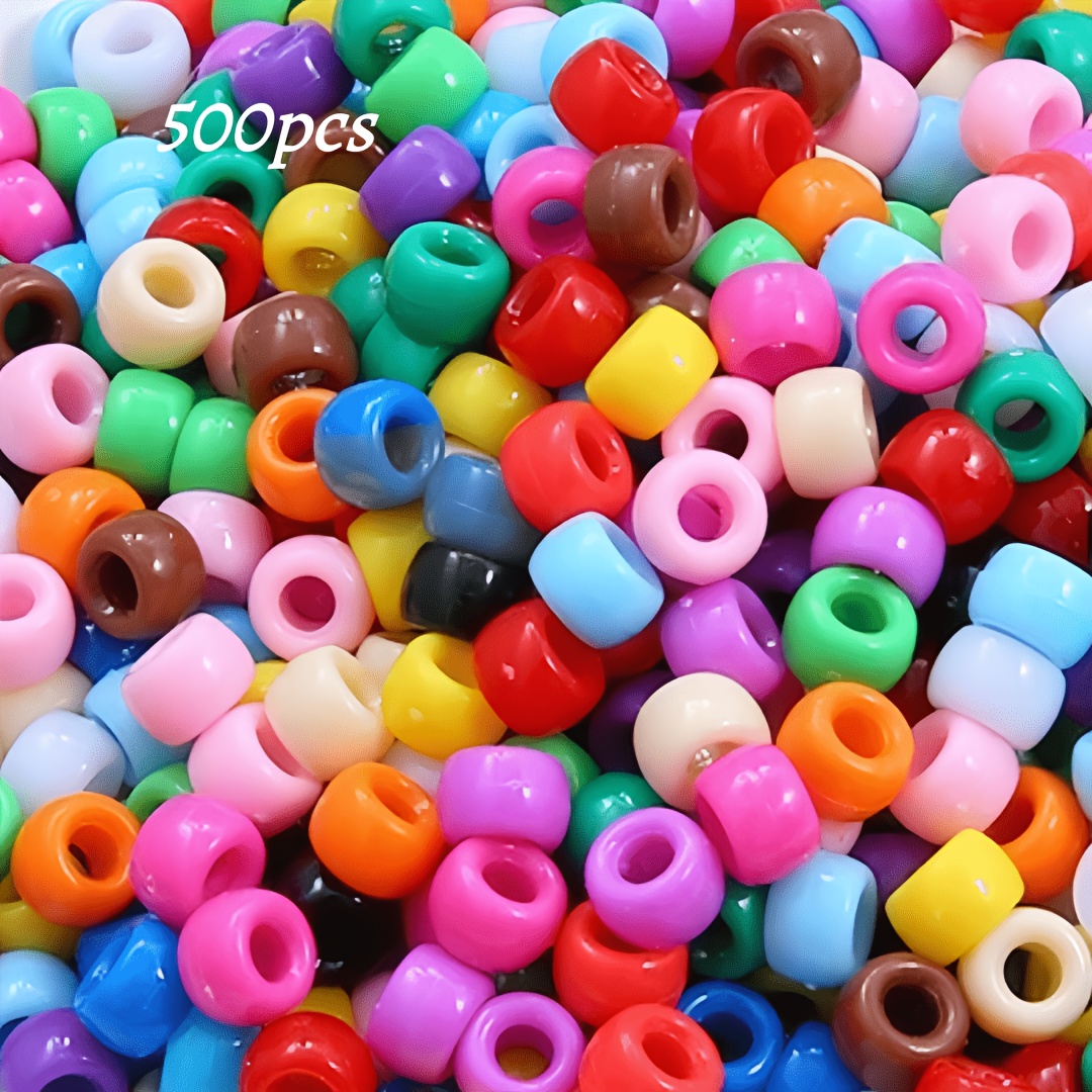 TEMU 500 stuks Macaron Kleur Acryl Pony Kralen, 6 X 9mm Kralen, Zeer Geschikt voor Sieraden, Knutselen, Vriendschapskettingen, Decoratieve Kralen,