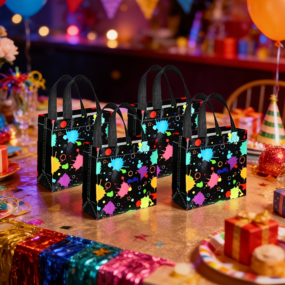 Paint Splatter Reusable Non-Woven Tote Bags