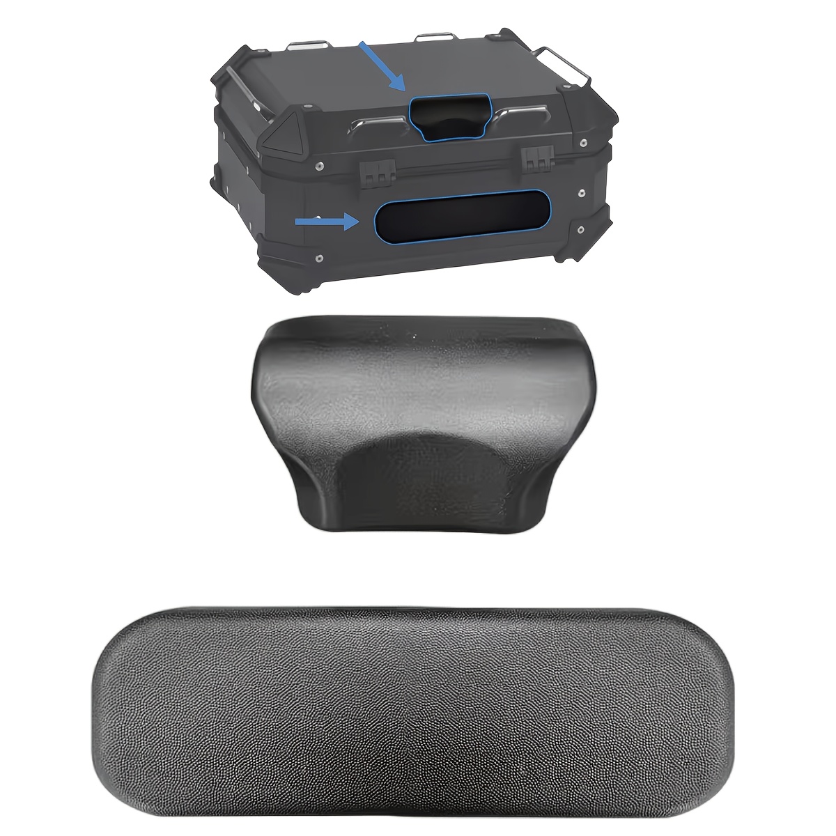 TEMU 1 Set Motorcycle Luggage Box Backrest, Pu Material, Compact And , Suitable For 20l~25l Motorcycle Luggage Boxes, Motorcycle Tailbox Backrest,
