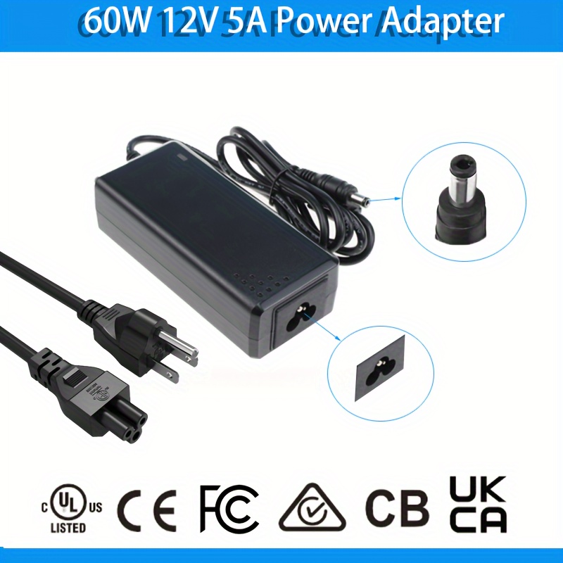 12v 5a Led Power Supply Adapter Ac 100 240v To 12v - Temu