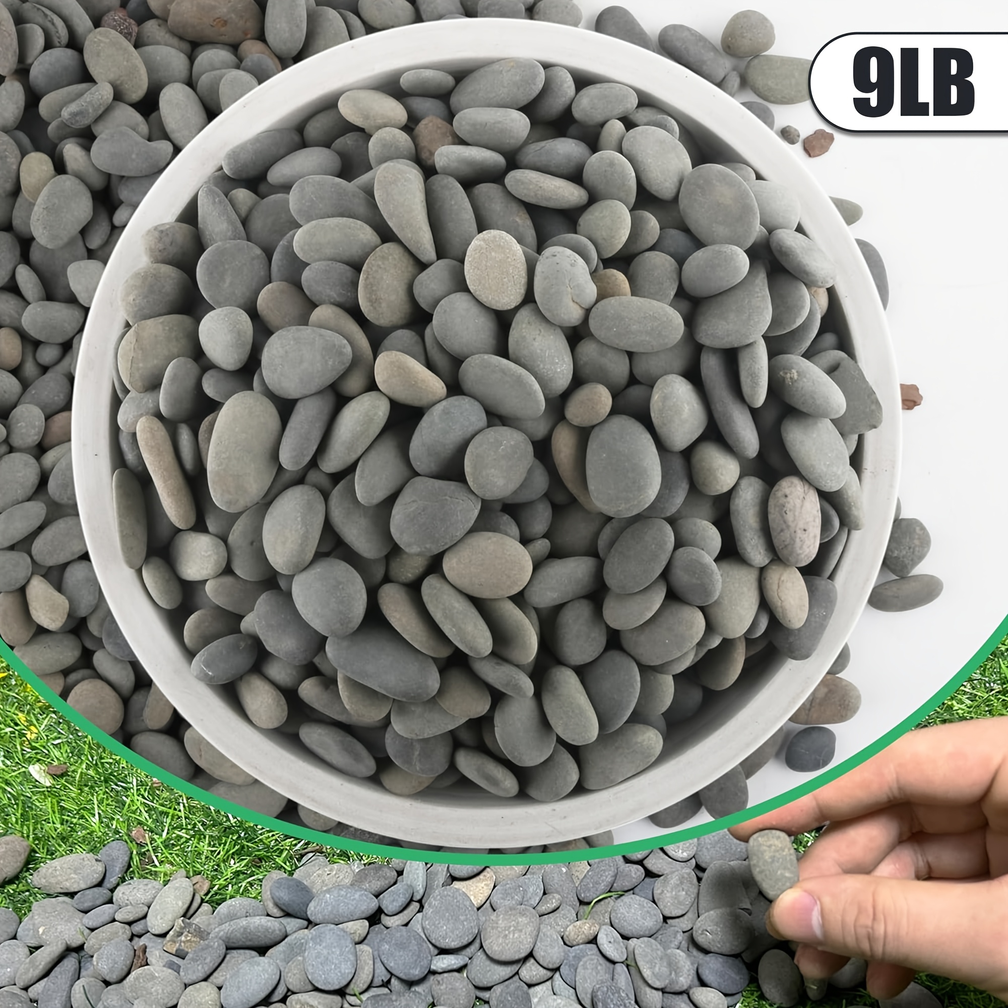 9LB Natural Grey Stone for Plants -Aquarium Gravel for Succulent Cactus &  Bonsai, 1/2Inch Decorative River Rocks Pebbles for Gardening, Indoor Flower  Pots, Garden Decor, Landscaping, Terrarium