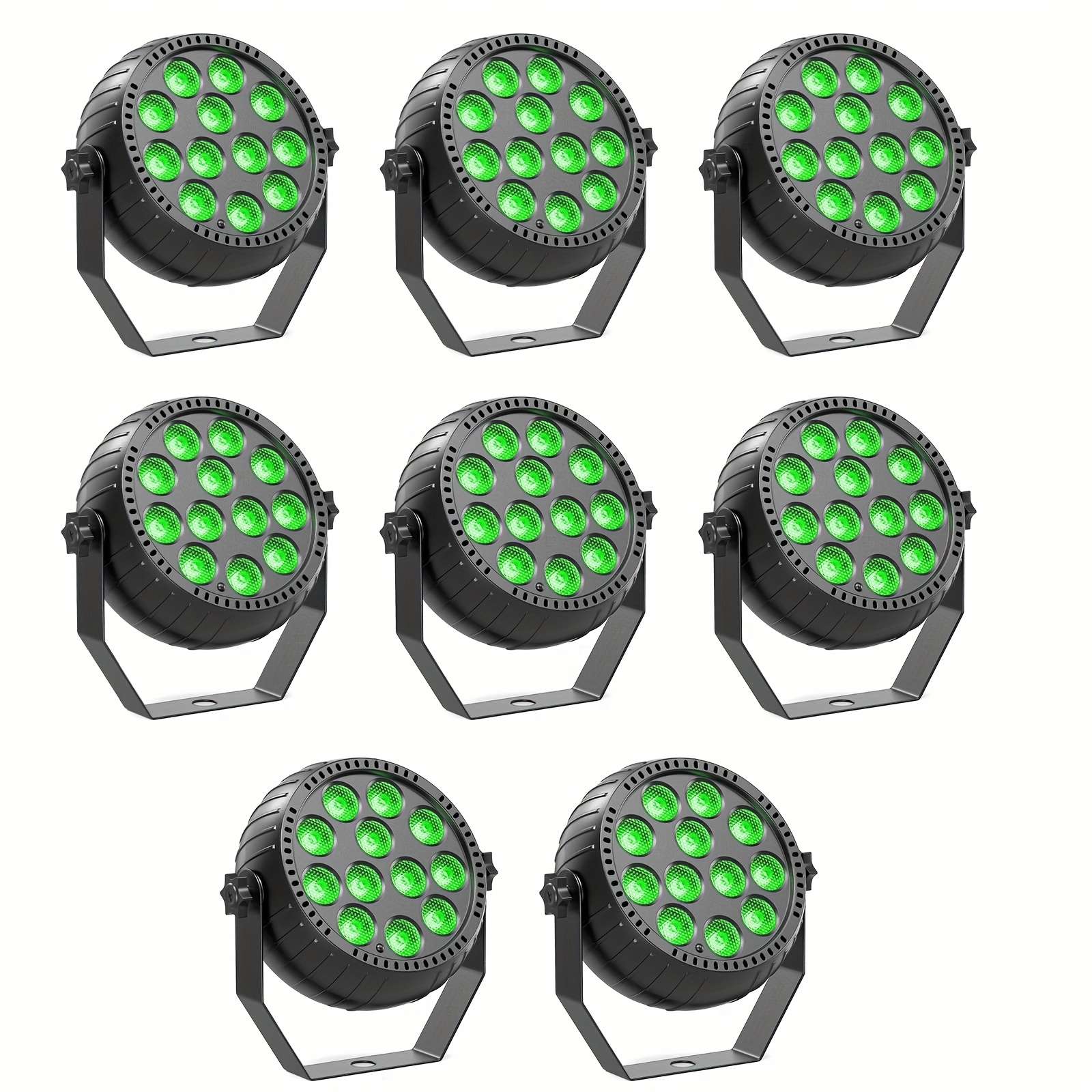 TEMU 8 Pack Rgb Led Rechargeable Battery Mini Par Lights 12 Led Wash Stage Light Rgb Disco Dj Ktv Show Event Christmas Wedding Lamp