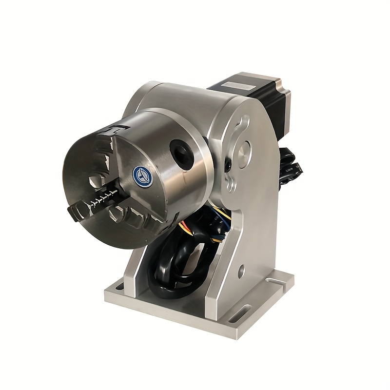 Marking Machine Rotating Shaft 3claw Rotary Axis For Fiber Laser Marking Machine 80mm Max Rotation Axis Nameplate Engravel