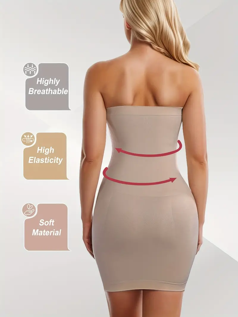 Seamless Strapless Shaping Dress Tummy Control Slimming Body - Temu United  Kingdom