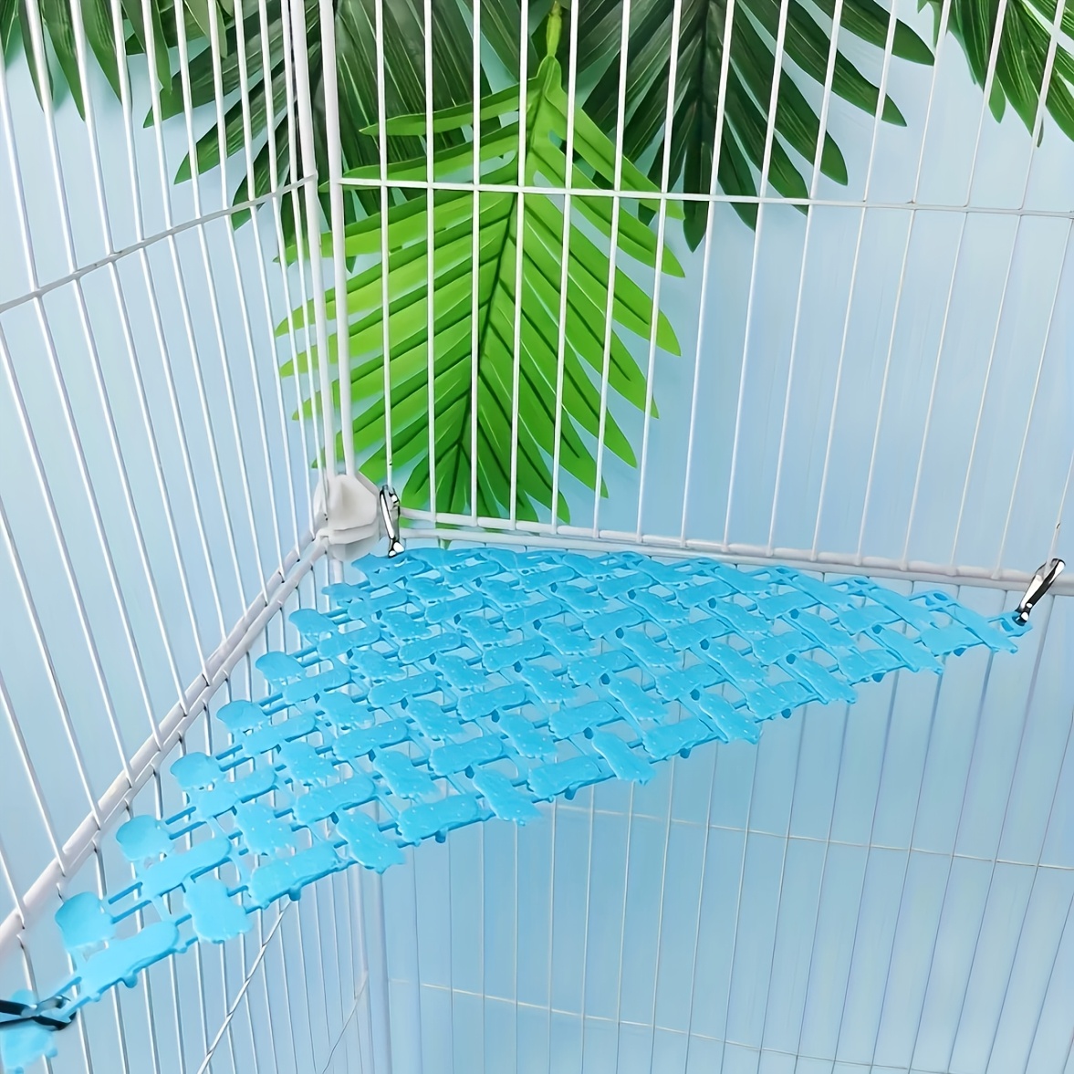 TEMU Parrot Perch Breathable Hammock, Bird Stand, Climbing Toy Hammock Bird Cage Accessory Ornament, Pet Summer Comfortable Triangular Hammock, Swing