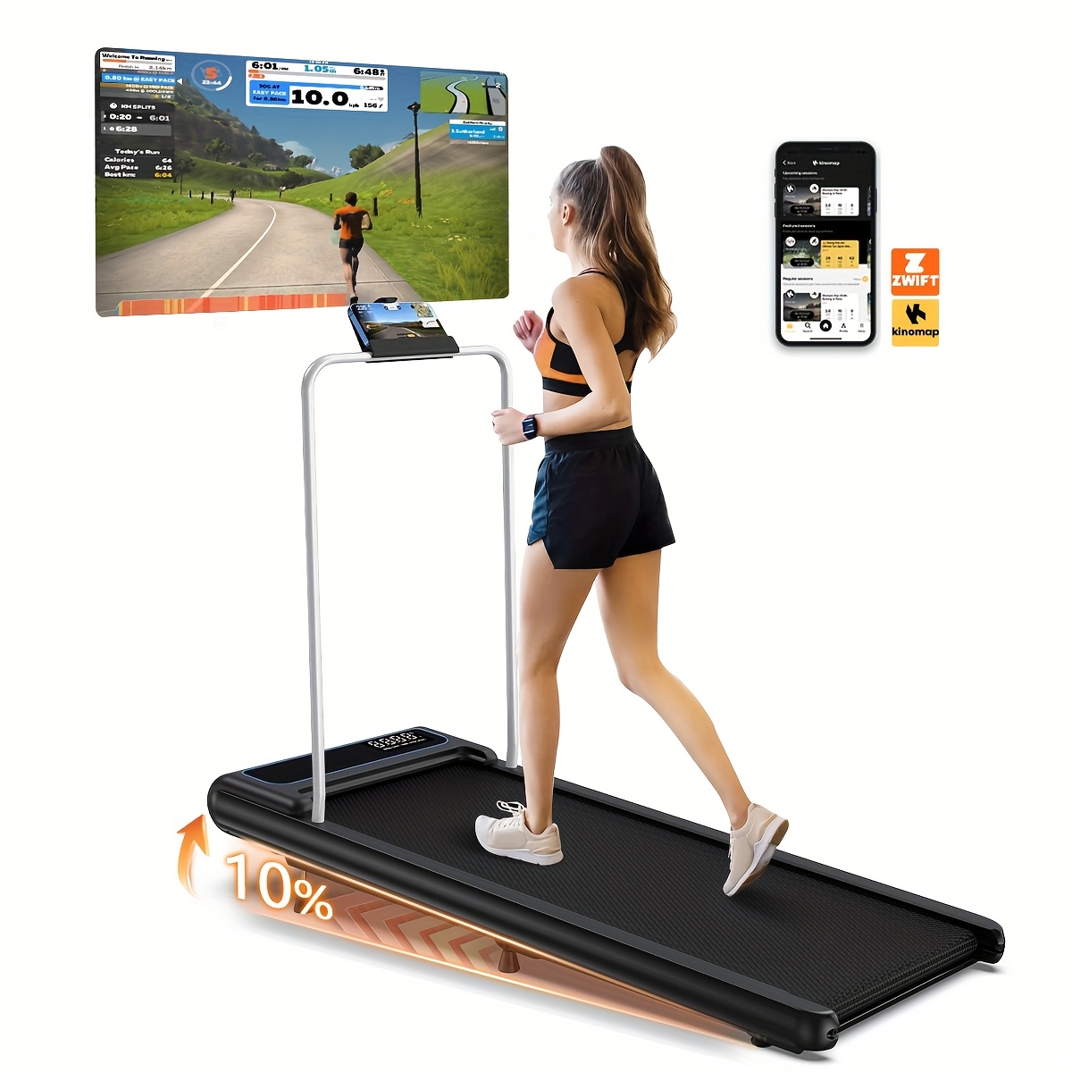 portable under desk treadmill for walking and jogging, home