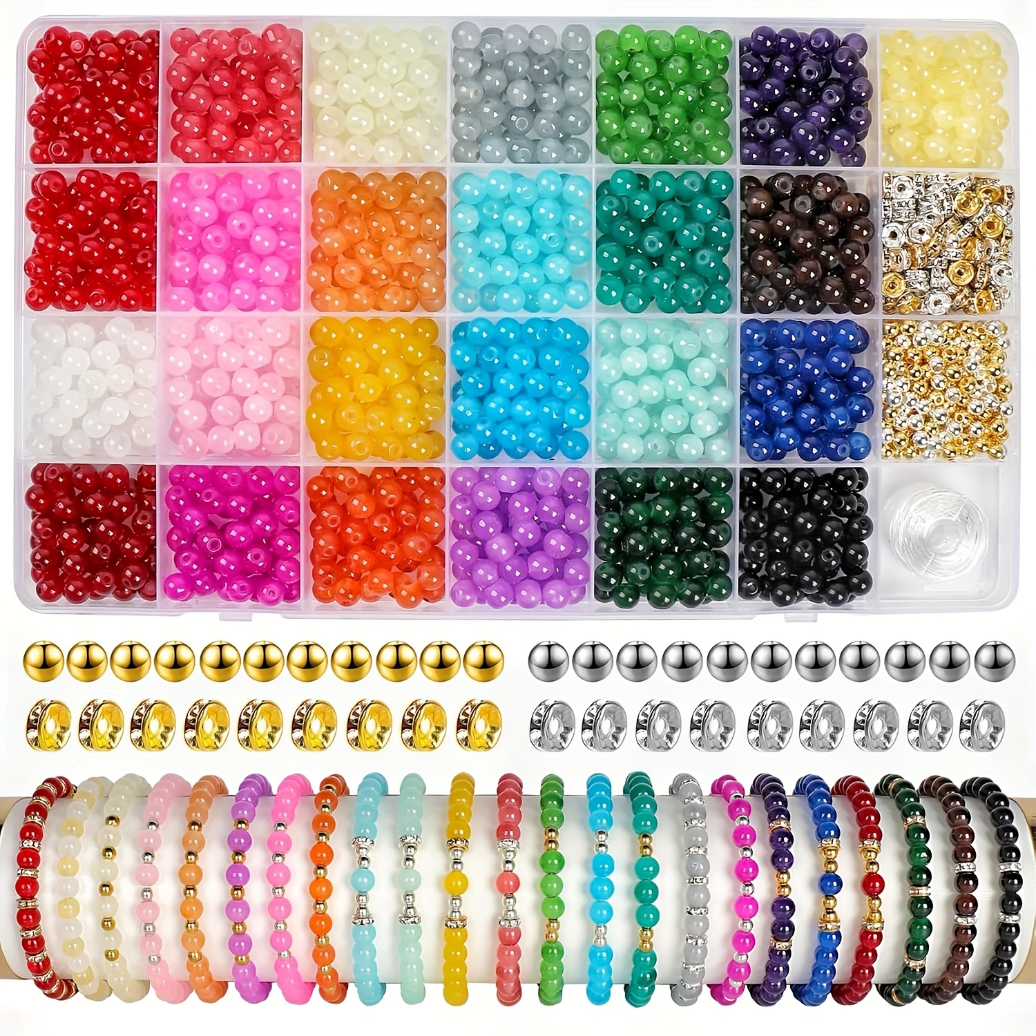 

6mm Bracelet Making, 1400 25 Jewelry Making Kit, , Diy