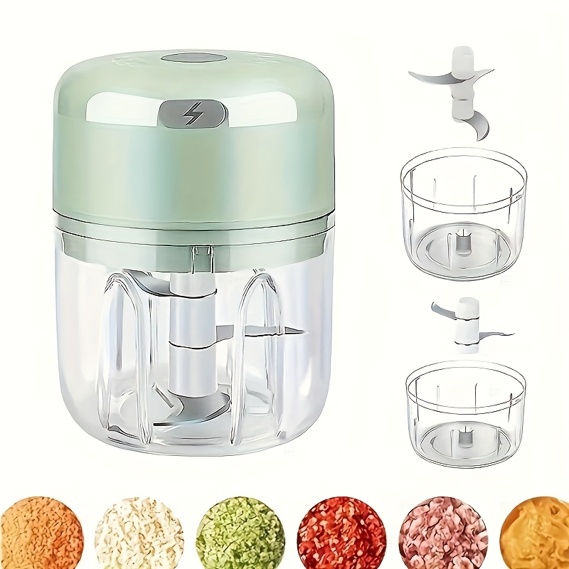 3 color options 200ml mini blender electric garlic ginger chopper with stainless steel blades for   prep and mashing Product details 2