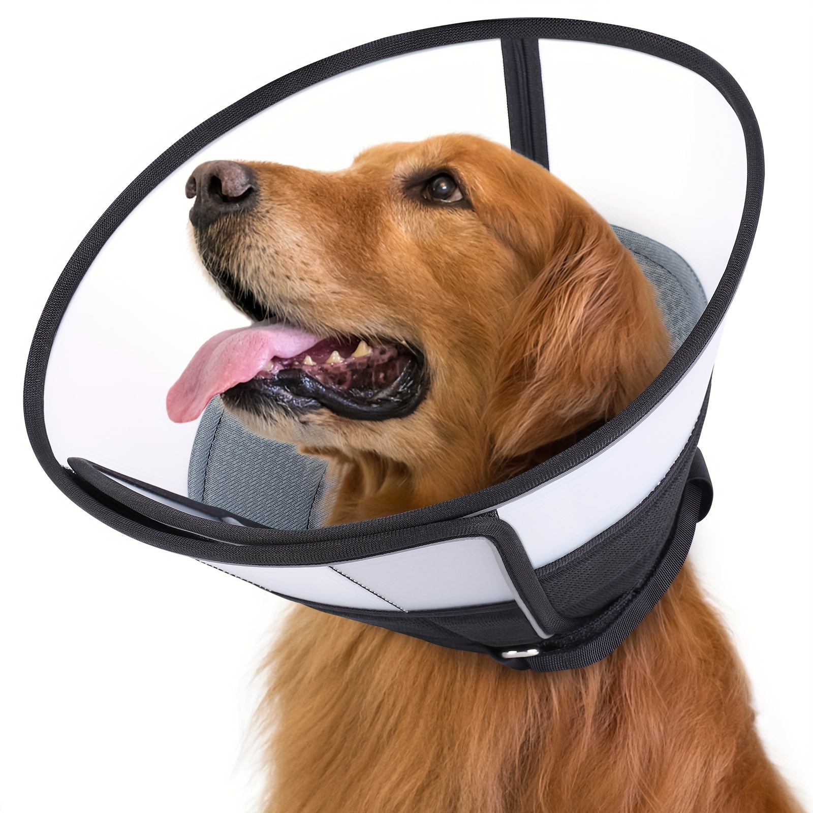 

Soft Dog Cone For Dogs After Surgery, Breathable Pet Recovery Collar For Large Medium Small Dogs And Cats, Adjustable Dog Cone Collar, Elizabethan Collar