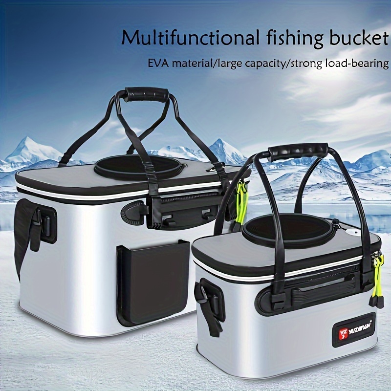 50CM Fishing Bucket Foldable Fish Bucket Multi-Functional EVA Fishing Bag  for Outdoor Live Fish Lures Bucket and Fish Bucket - AliExpress
