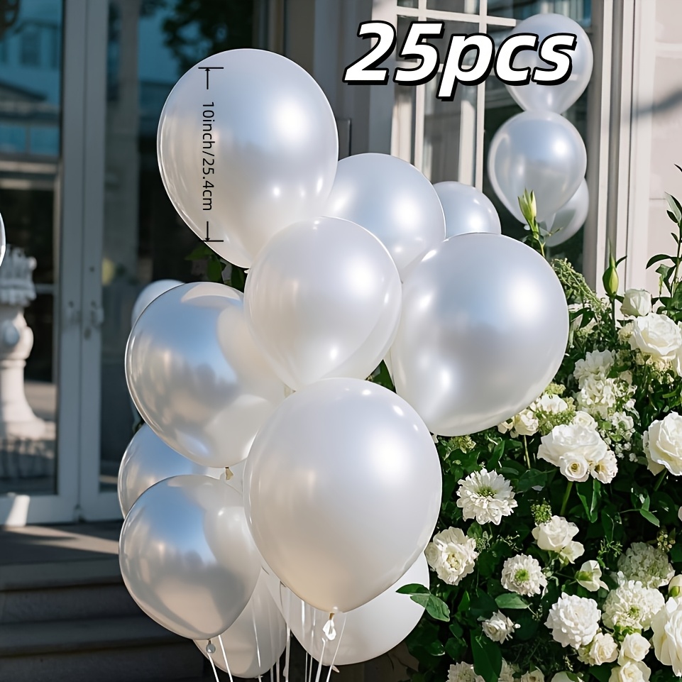 TEMU 25pcs Elegant Balloon Sets - Perfect For Birthdays, Weddings, Valentine's Day, Thanksgiving, Mother's Day, Halloween, Christmas, New Year, ,