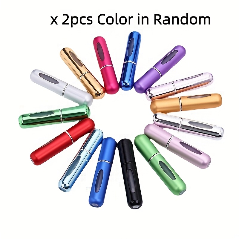 2pcs/pack Random Color Capsule Shaped Mini Perfume Bottle, 5ml Refillable Perfume Spray Bottle
