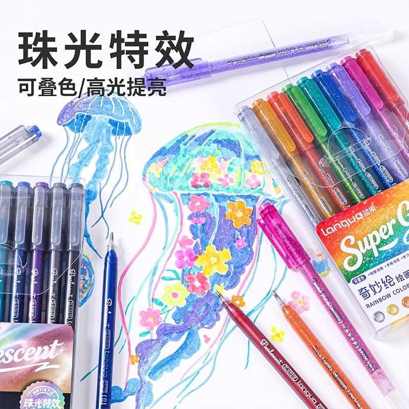 LANGUO 262pcs Colored Journal Pen Set for Writing and Art
