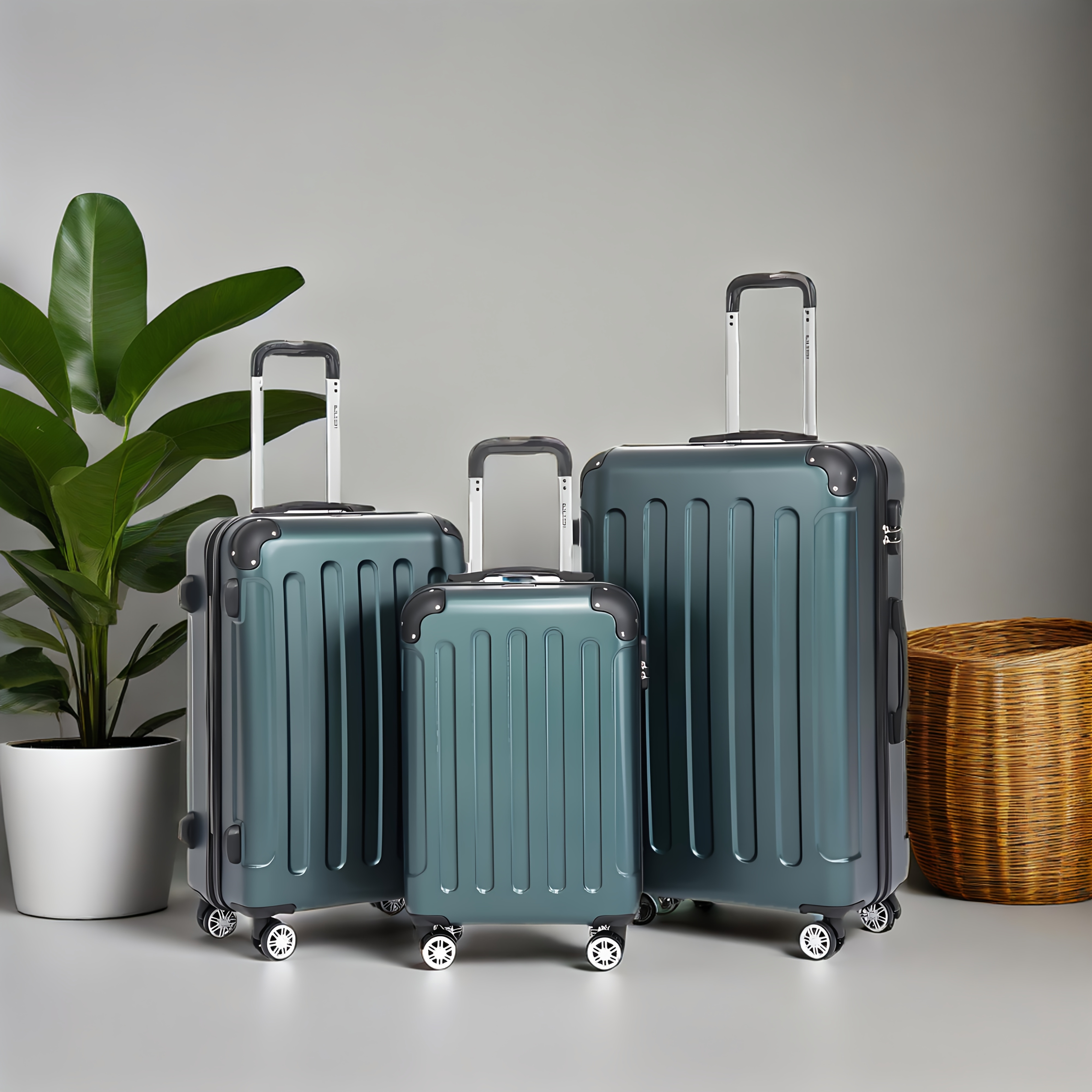 TEMU 20 24 28in 3rd Hard Shell Suitcase Travel Suitcase Trolley Luggage Set Travel Luggage Set