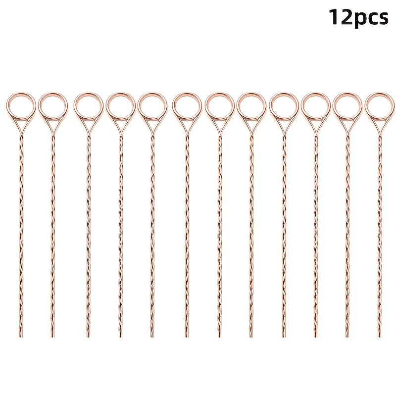 TEMU 12 Pack Electroculture Copper Gardening Antenna Kit, 2in 1 Thick 99% Copper Wire Electroculture Plant Stakes & Card Holder, Electronic Planting