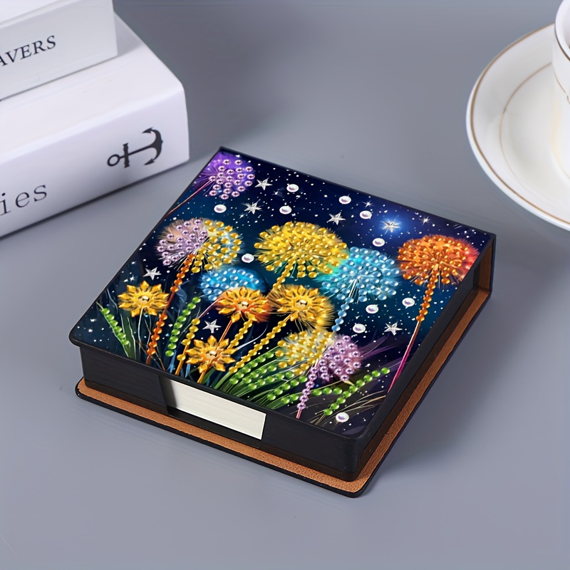 TEMU 1 Kit de Pintura de Diamantes DIY, de , de Mosaico de Diamantes Irregulares. de Cuaderno de Cuero Sintético con 160 Notas Adhesivas - para