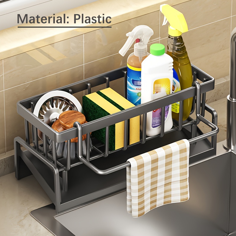 Mensola da doccia a ventosa per lavello da cucina, senza foratura, porta- spugna antiruggine per camera da letto, bagno (versione base bianca) | Leroy Merlin