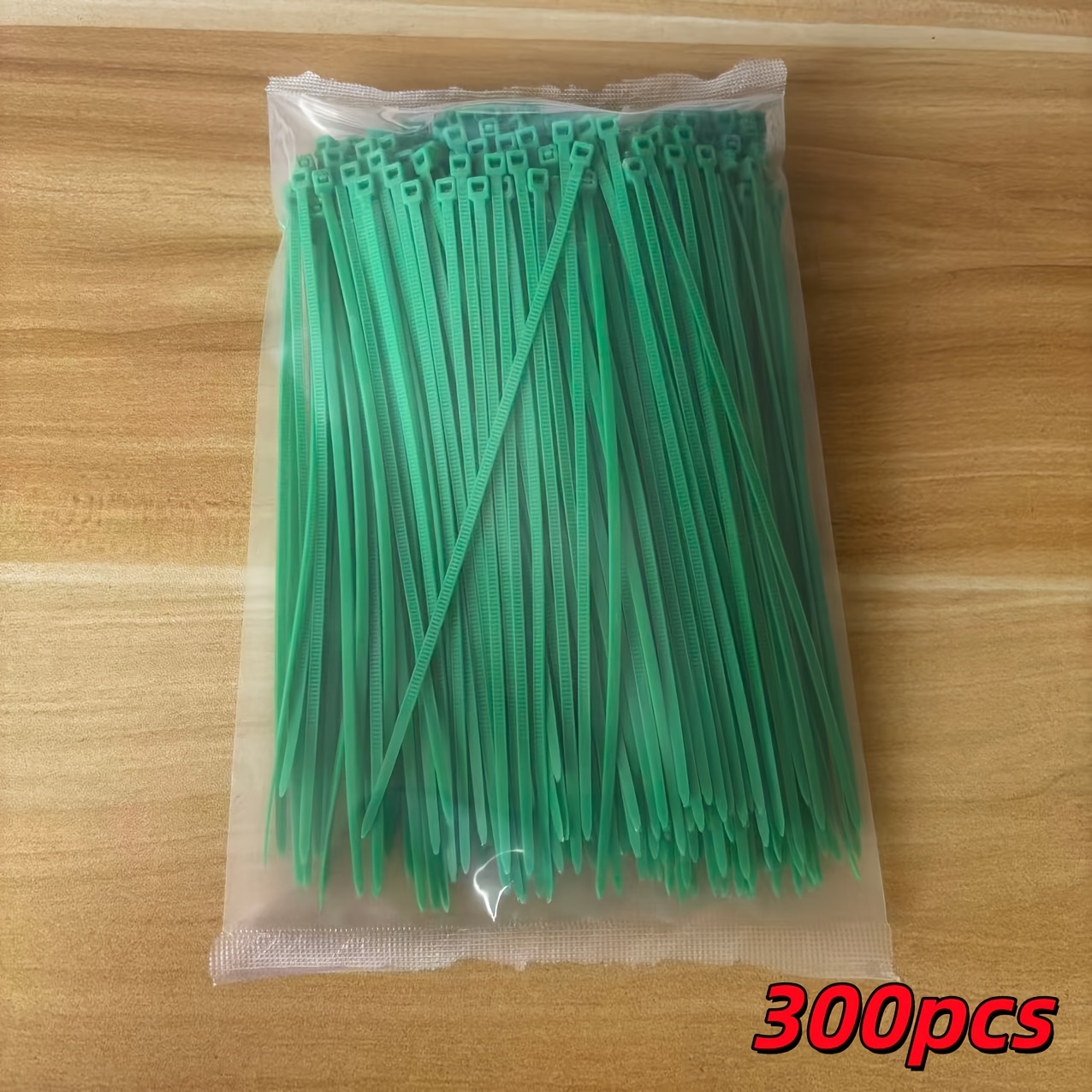 TEMU 300 stringicavo in nylon verde da 15 cm - Resistenti autobloccanti per giardino, ideali per supportare le piante e fissare saldamente, in nylon