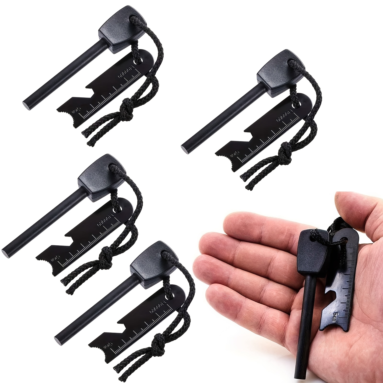 TEMU 5pcs Iron Rods - Fire Rods - Fire Flint And Fire Starter Kit - Survival Flint Spark Rods, Camping, Hiking, Jungle Crafts