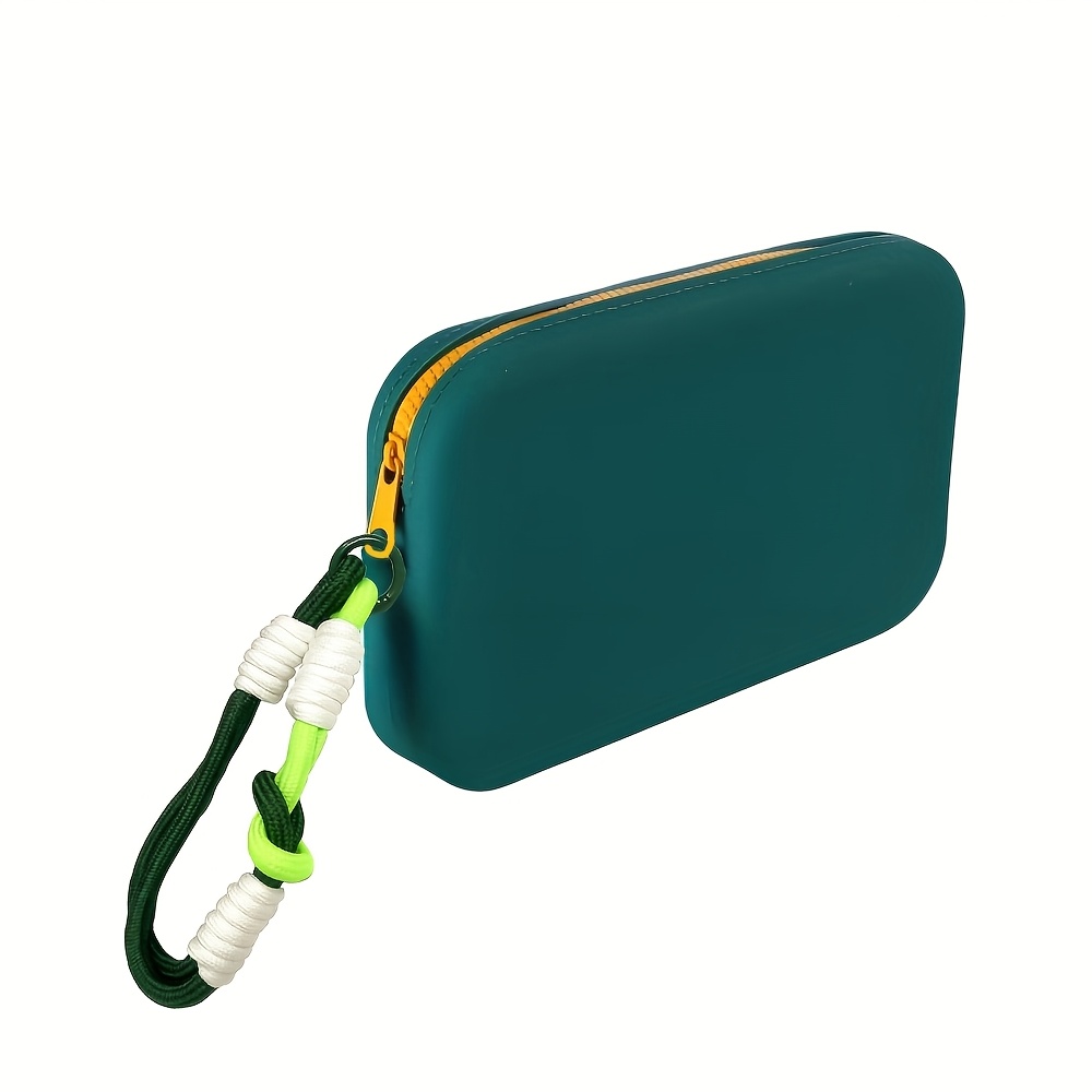 E-shop Große Silikon Kosmetiktasche | Modische, schlichte, einfarbige Handtasche, -Dokumentenhalter, Strandtasche, Handy- und Kabel-Organizer mit