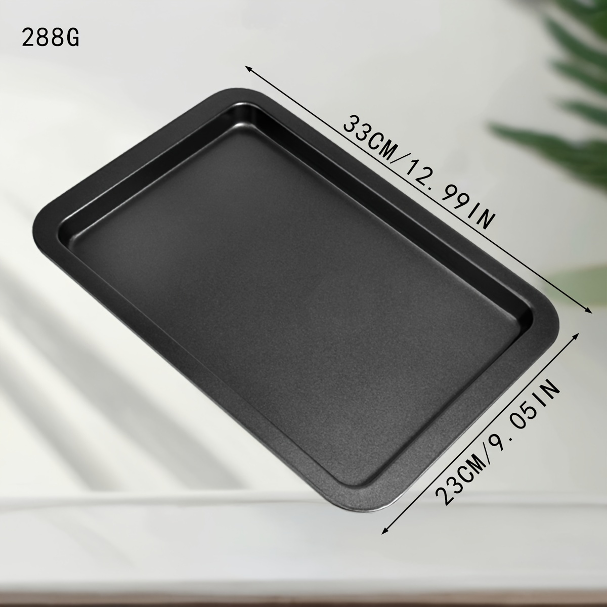 1/2pcs Golden Rectangular Baking Pan, Square Black Cake Tray For Pizza, , Bread, And Toast - Food-grade Oven Safe