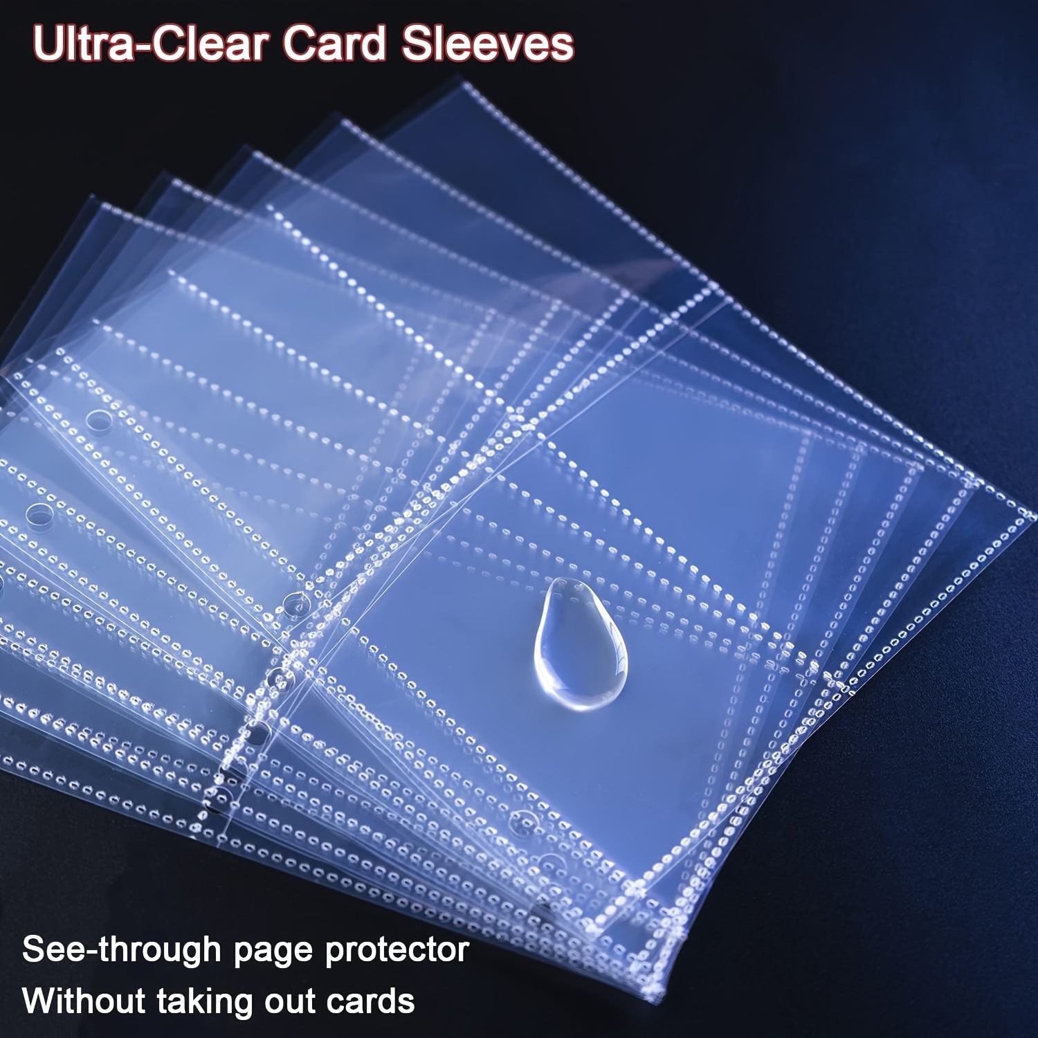 50 pack 400 pockets 2 5x3 5 trading card sleeves double - Temu