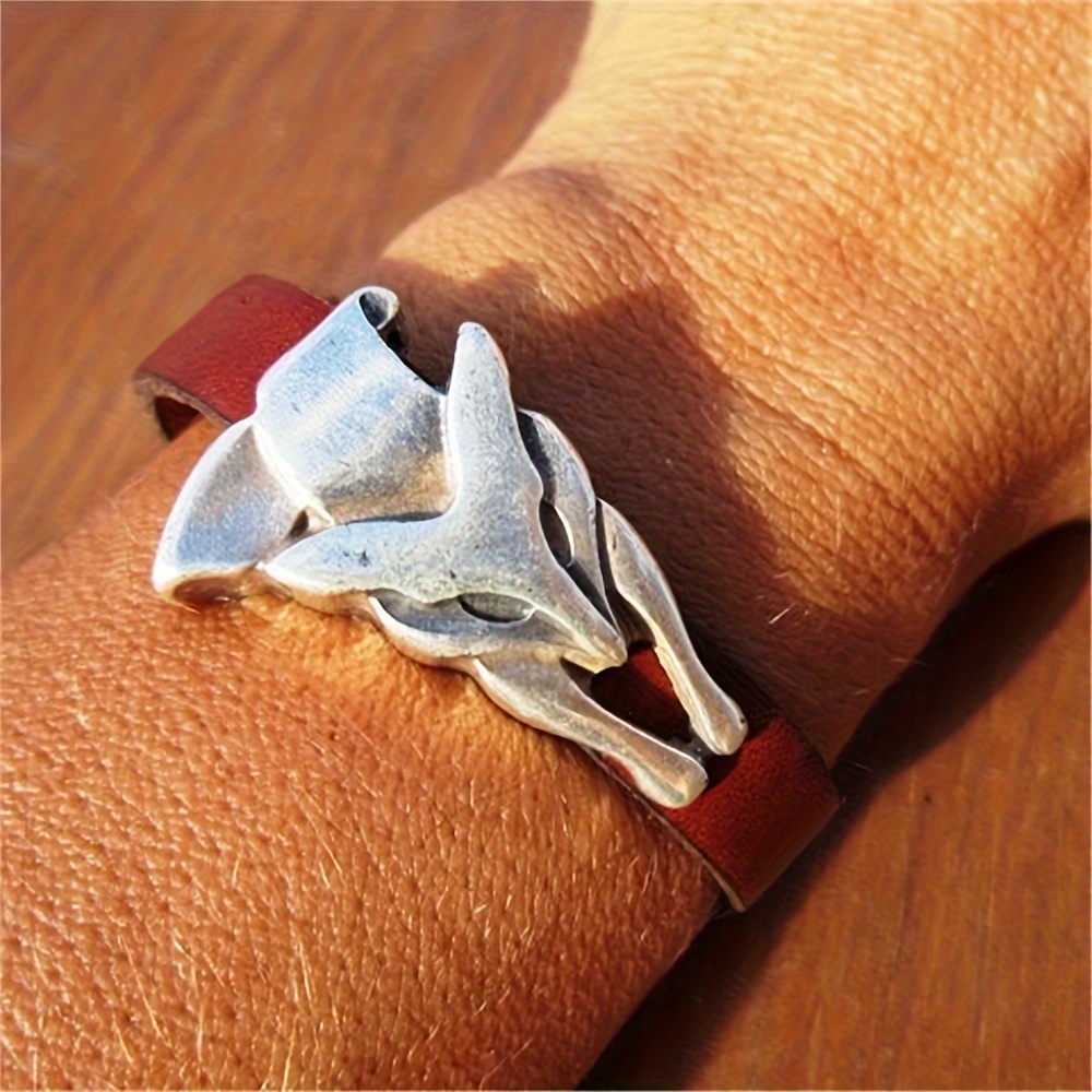 

Vintage Fox Leather Bracelet: Zinc Alloy Charm, , Party Accessory, Limit