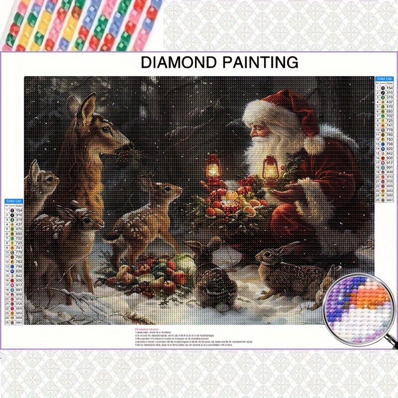 

Christmas 5d Diamond Painting Kit, 15.7x19.7 - Rhinestone Embroidery Art, For Beginners, For Decor, Art, Mother's Day & Easter