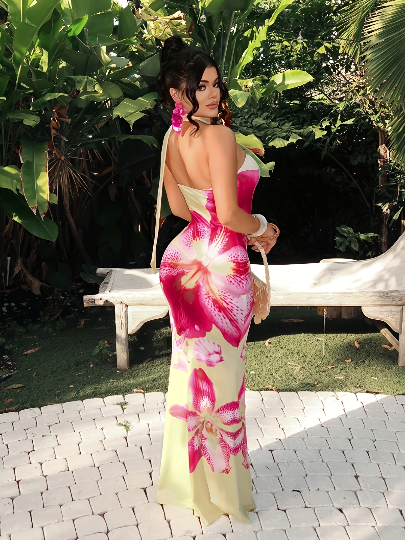 Vestido de Férias com Estampa Floral para Mulher - Luxuoso - ASD1 6